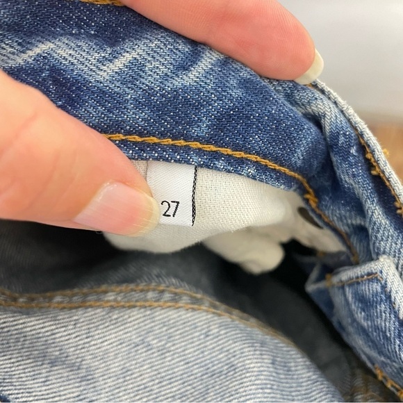 Boyish Slim Straight High Rise Distressed Jeans Size 27 - Picture 5 of 13